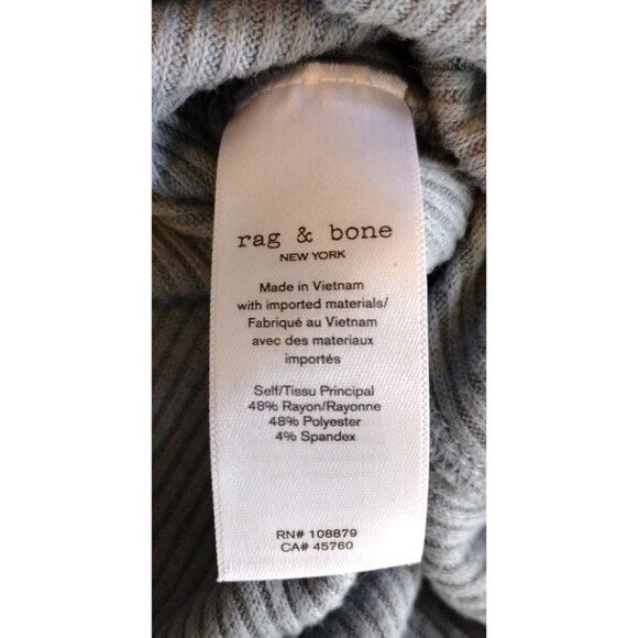 Rag And Bone Top Large Ribbed Long Sleeve Stretch - Picture 8 of 12